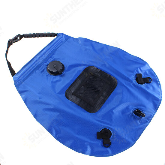 20L Solar Shower Bag Solar Heating Camping Shower Bag Heating Pipe Bag for Summer Beach Climbing Fishing Hiking