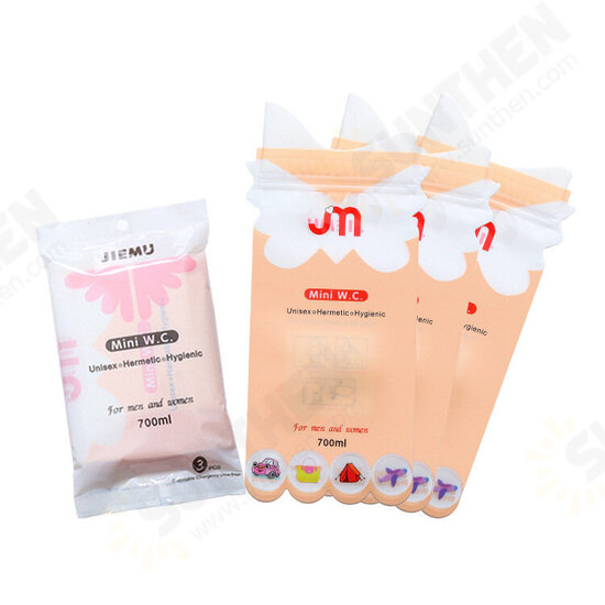 700ml 3 Pcs Disposable Urinal Bags Emergency Urination Toilet Vomit Bag Camping Travel