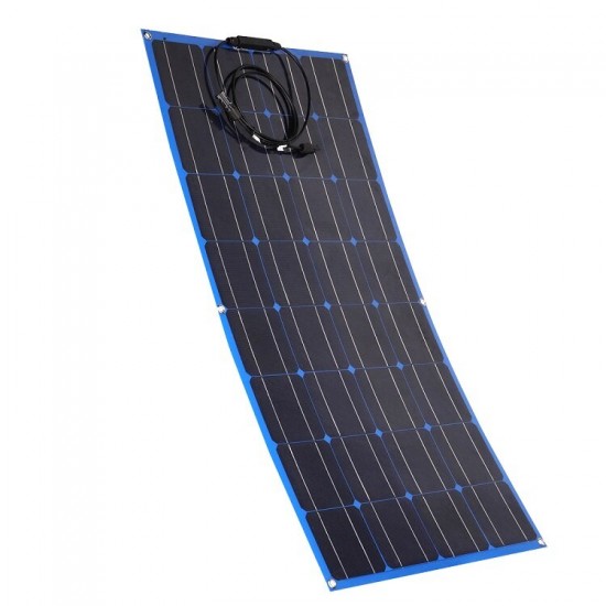 100W 18V Solar Panel Monocrystalline Semi-flexible Battery Charger Outdoor Camping Travel