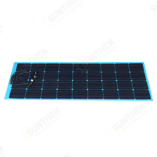 100W 18V Solar Panel Monocrystalline Semi-flexible Battery Charger Outdoor Camping Travel