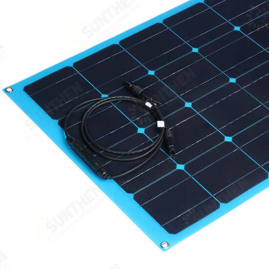 100W 18V Solar Panel Monocrystalline Semi-flexible Battery Charger Outdoor Camping Travel