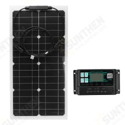 100W Solar Panel Monocrystalline Battery Charging Camping Travel Car Yacht Solar Panel Charger With 30A/60ASolar Charger Controller 100W Solar Panel Monocrystalline Battery Charging Camping Travel Car Yacht Solar Panel Charger With 30A/60ASolar Charger Controller