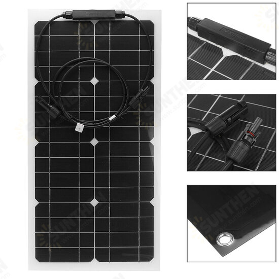 100W Solar Panel Monocrystalline Battery Charging Camping Travel Car Yacht Solar Panel Charger With 30A/60ASolar Charger Controller