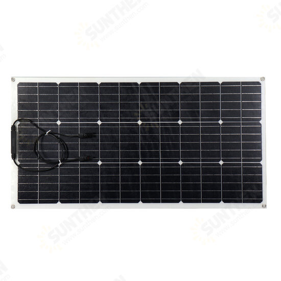 100W Solar Panel Monocrystalline DIY Connector Charger High Efficiency Power Generator Camping Car Boat Home