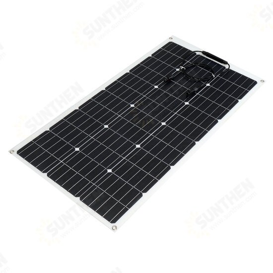 100W Solar Panel Monocrystalline DIY Connector Charger High Efficiency Power Generator Camping Car Boat Home