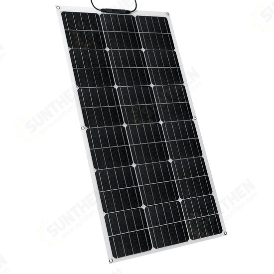 100W Solar Panel Monocrystalline DIY Connector Charger High Efficiency Power Generator Camping Car Boat Home