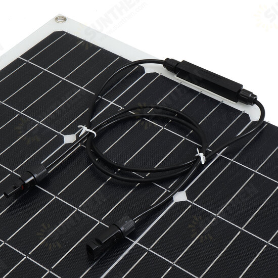 100W Solar Panel Monocrystalline DIY Connector Charger High Efficiency Power Generator Camping Car Boat Home