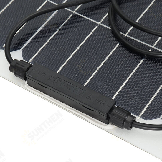 100W Solar Panel Monocrystalline DIY Connector Charger High Efficiency Power Generator Camping Car Boat Home