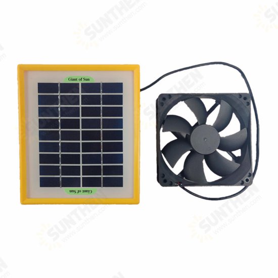 10V 20W Outdoor Solar Power Panel + Exhaust Fan High Conversion Solar Panel for Greenhouse RV Camping Tent