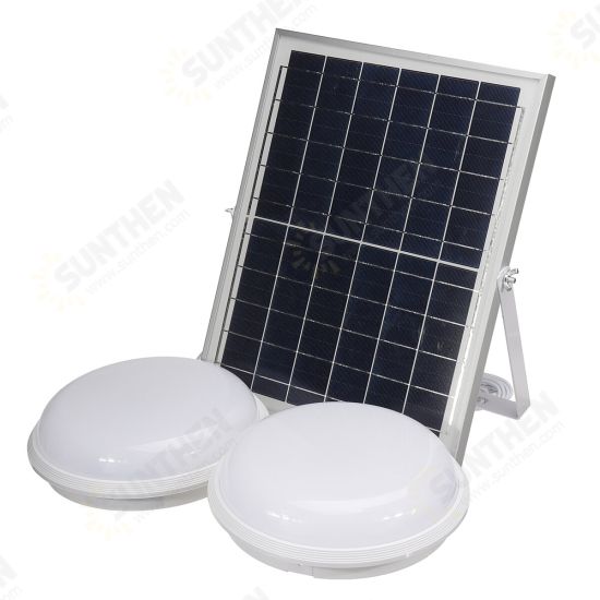 2 PCS 50W Solar Ceiling Light Remote Control + Light Control+Timing Indoor Solar Light 100 Lamp Beads With 5 Meters Extension Cable For Bedroom Kitchen Balcony