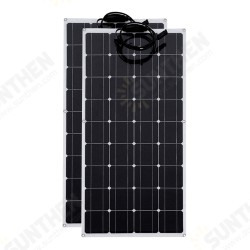 2 Pcs 100W 18V Solar Panel RV Car Boat Battery Charger Power Portable Outdoor Camping Travel Home 2 Pcs 100W 18V Solar Panel RV Car Boat Battery Charger Power Portable Outdoor Camping Travel Home
