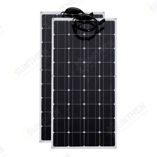 2 Pcs 100W 18V Solar Panel RV Car Boat Battery Charger Power Portable Outdoor Camping Travel Home