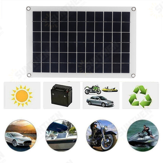 20W 12V/5V Polycrystalline Solar Panel Kit Battery Charger Portable Solar Panel for Car Boat Van