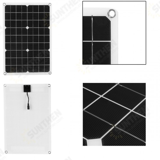 40W Solar Panel Dual 12V USB With 60A 100A Controller Waterproof Solar Cells Poly Solar Cells for Car Yacht RV Battery Charger