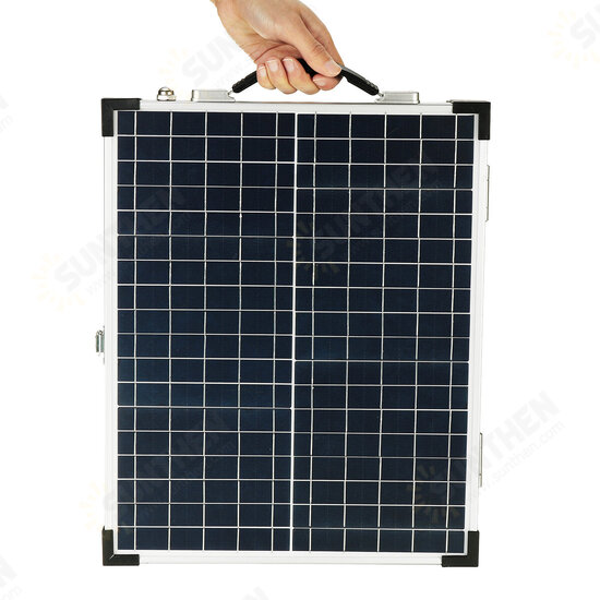 50W Foldable Solar Panel Emergency Solar Charging With 100A Controller for Car Van Boat Caravan Camper Trickle