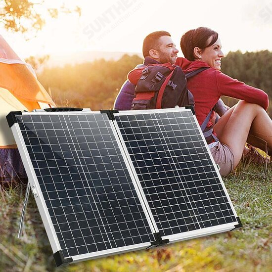 50W Foldable Solar Panel Emergency Solar Charging With 100A Controller for Car Van Boat Caravan Camper Trickle