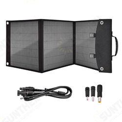 50W Folding Solar Panels 3 USB+DC Waterproof Solar Monocrystalline Silicon Board Power Bank Solar Charger BaG 50W Folding Solar Panels 3 USB+DC Waterproof Solar Monocrystalline Silicon Board Power Bank Solar Charger BaG