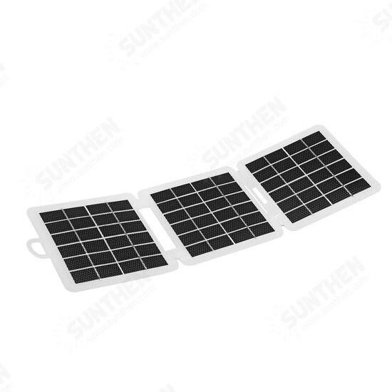 7W Foldable Solar Panel USB Output Port Portable Monocrystalline Charging Panel Outdoor Camping Emergency Charging Kit