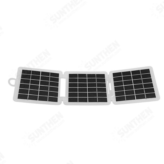 7W Foldable Solar Panel USB Output Port Portable Monocrystalline Charging Panel Outdoor Camping Emergency Charging Kit