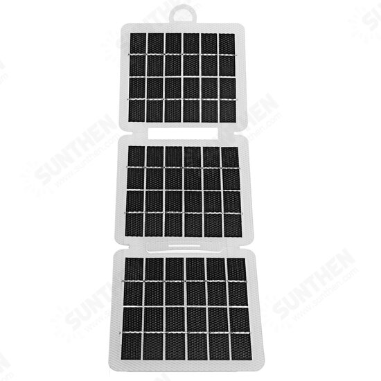 7W Foldable Solar Panel USB Output Port Portable Monocrystalline Charging Panel Outdoor Camping Emergency Charging Kit