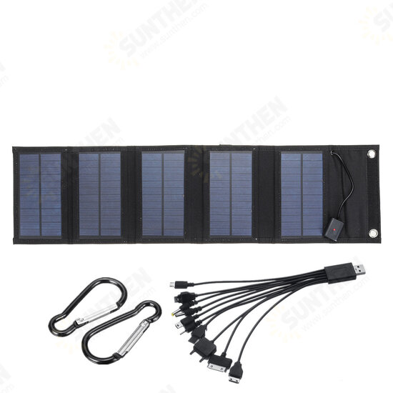 80W Foldable USB Solar Panel Portable Folding Waterproof Solar Panel Charger Outdoor Mobile Power Battery Charger