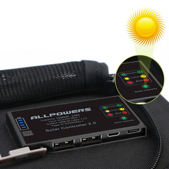 5V 15W Solar Charger with 10000mAh Battery 3 USB Ports PD 18W Fast Charge Solar Panel Power Bank For Outdoor Camping