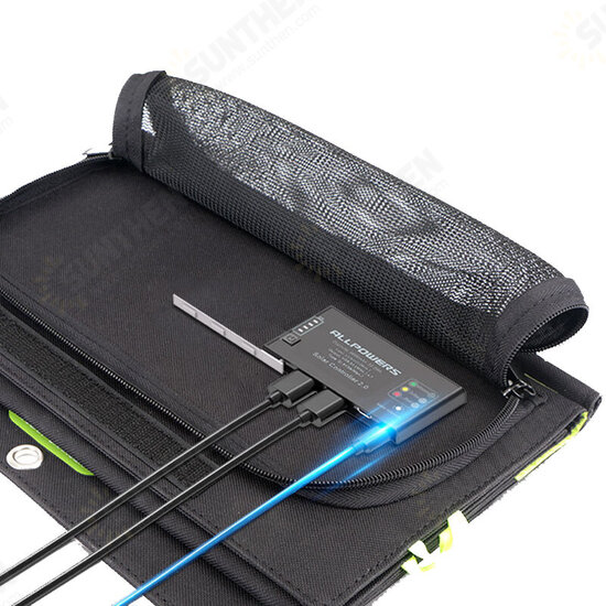 5V 15W Solar Charger with 10000mAh Battery 3 USB Ports PD 18W Fast Charge Solar Panel Power Bank For Outdoor Camping