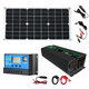 8000W Solar Inverter Kit 1300W Solar Power SystemwITH 18W Solar Panel 30A Solar Controller for Camping Travel