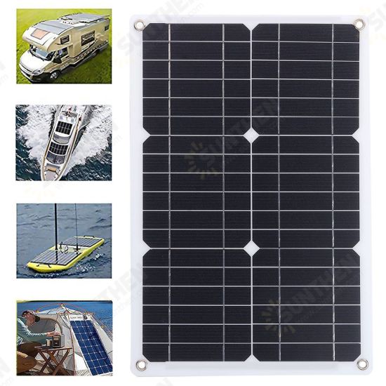 Portable 30W 18v Solar Panel Multi-function Solar Charger Kit Waterproof Emergency Photovoltaic Charge For Outdoor Travel Camping RV