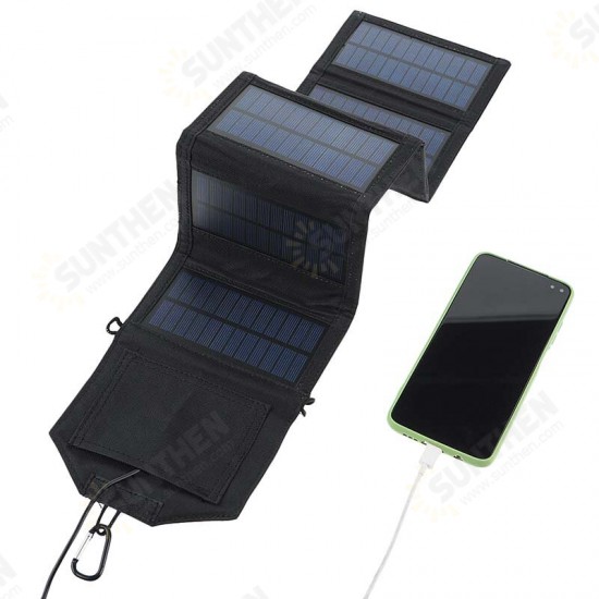 Upgraded 12W 5V Portable Solar Panel Charger Camping Foldable Solar Panel For Phone Charge Power Bank Digital Camera Outdoor Battery Charging