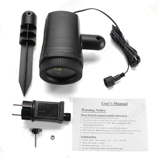 100-240V Outdoor Moving Laser Projector LED Light Waterproof Lawn Garden Lantern Christma Lamp