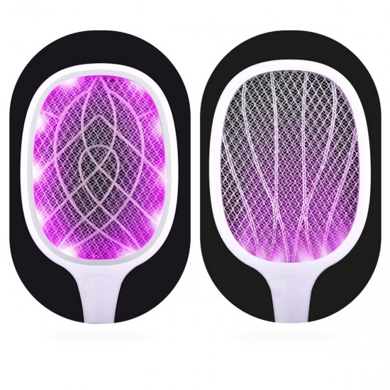 10/6LED Electric Flies Mosquito Swatter 3000V Anti Mosquito Fly Bug Zapper Racket Rechargeable Summer Trap Flies