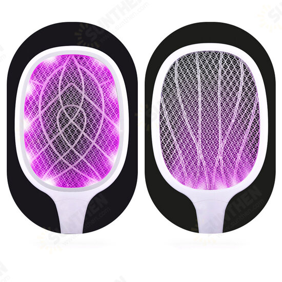 10/6LED Electric Flies Mosquito Swatter 3000V Anti Mosquito Fly Bug Zapper Racket Rechargeable Summer Trap Flies