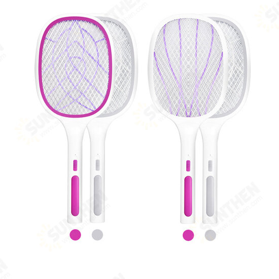 10/6LED Electric Flies Mosquito Swatter 3000V Anti Mosquito Fly Bug Zapper Racket Rechargeable Summer Trap Flies