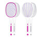 10/6LED Electric Flies Mosquito Swatter 3000V Anti Mosquito Fly Bug Zapper Racket Rechargeable Summer Trap Flies