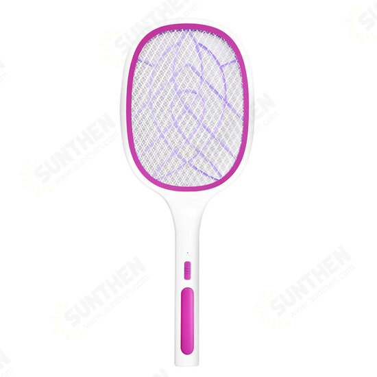 10/6LED Electric Flies Mosquito Swatter 3000V Anti Mosquito Fly Bug Zapper Racket Rechargeable Summer Trap Flies