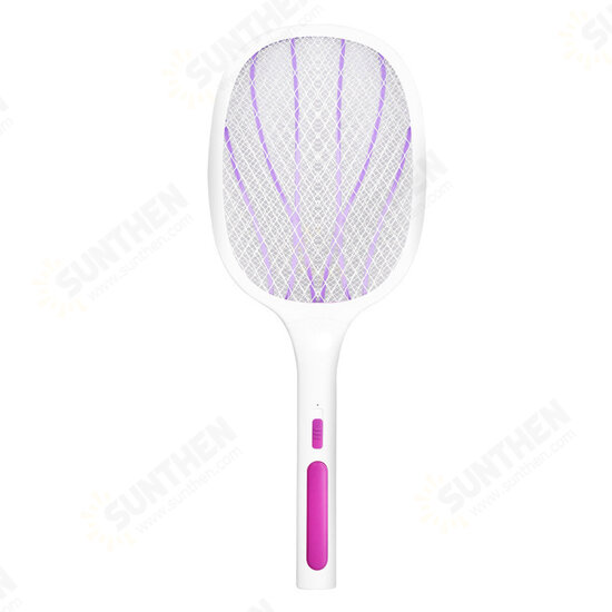 10/6LED Electric Flies Mosquito Swatter 3000V Anti Mosquito Fly Bug Zapper Racket Rechargeable Summer Trap Flies