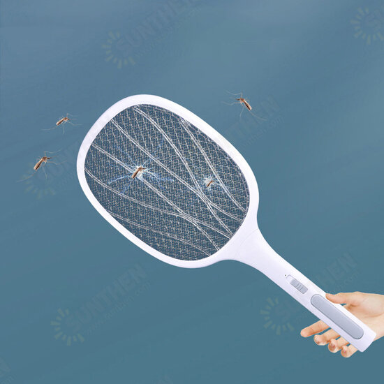 10/6LED Electric Flies Mosquito Swatter 3000V Anti Mosquito Fly Bug Zapper Racket Rechargeable Summer Trap Flies