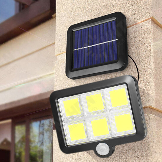 120 LED COB Camping Light Solar Lamp Waterproof Sunlight Wall Lantern Outdoor Garden Patio