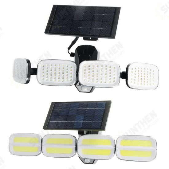 1200mAh Solar Wall Light Intelligent Human Sensor Light Super Bright Waterproof Outdoor Garden Camping Patio Lighting