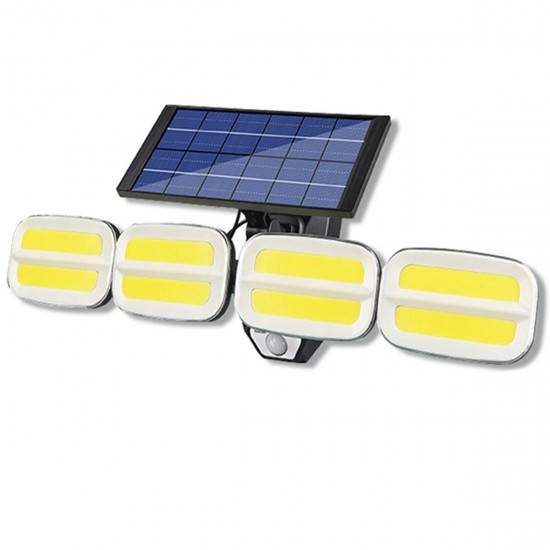 1200mAh Solar Wall Light Intelligent Human Sensor Light Super Bright Waterproof Outdoor Garden Camping Patio Lighting