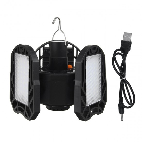 120W 6500K 78/104LED Folding Camping Light 5-Modes USB/Solar Charging Waterproof Remote Control Super Bright Emergency Lamp