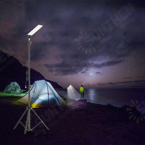 1680LM Multifunctional Camping Light Retractable Tripod Stand USB Rechargeable Waterproof Outdoor Portable Picnic Barbecue Fishing Lighting