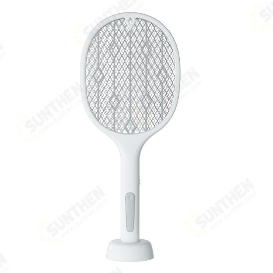 2-In-1 3000V Electric Mosquito Swatter Dual Mode Built-in Battery USB Rechargeable Outdoor Home Mosquito Killer