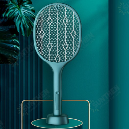 2-In-1 3000V Electric Mosquito Swatter Dual Mode Built-in Battery USB Rechargeable Outdoor Home Mosquito Killer