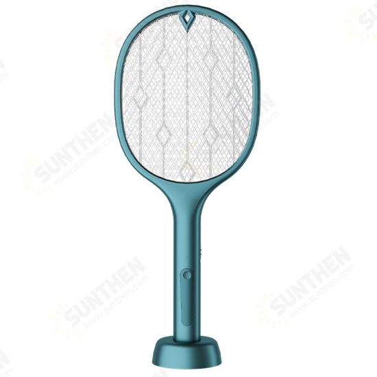 2-In-1 3000V Electric Mosquito Swatter Dual Mode Built-in Battery USB Rechargeable Outdoor Home Mosquito Killer