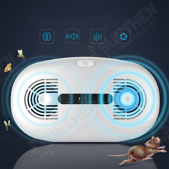 220V Ultrasonic Pest Dispeller Repeller Control Electronic Fly Rat Mosquito Rodent Insect Bug Killer