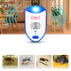 2PCS Multi-functional Mosquito Repeller Inverter Ultrasonic Mouse Repeller Indoor and Outdoor Insect Exterminator