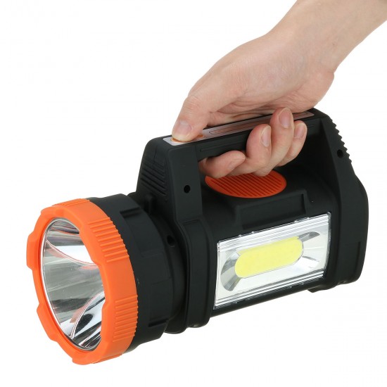3-Modes Powerful Camping Lamp With COB Side Light Outdoor Portable Spotlight Built-in FM Bluetooth Function Outdoor Survival Supplies