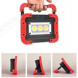 30W COB Work Lamp 2 Modes Adjustable USB Rechargeable Camping Light Searchlight Power Bank
